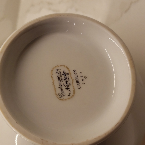 noritake Carolyn 2693 Tea Pot Coffee Pot Fine China Contemporary White Blue - Picture 9 of 10